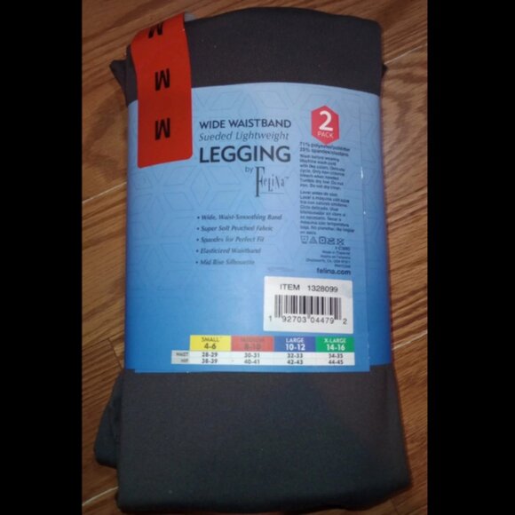 NWT Felina Women’s M Clothing Bundle Leggings (2 Pk) + Long Sleeve Tees (2 Pk) - Picture 3 of 6